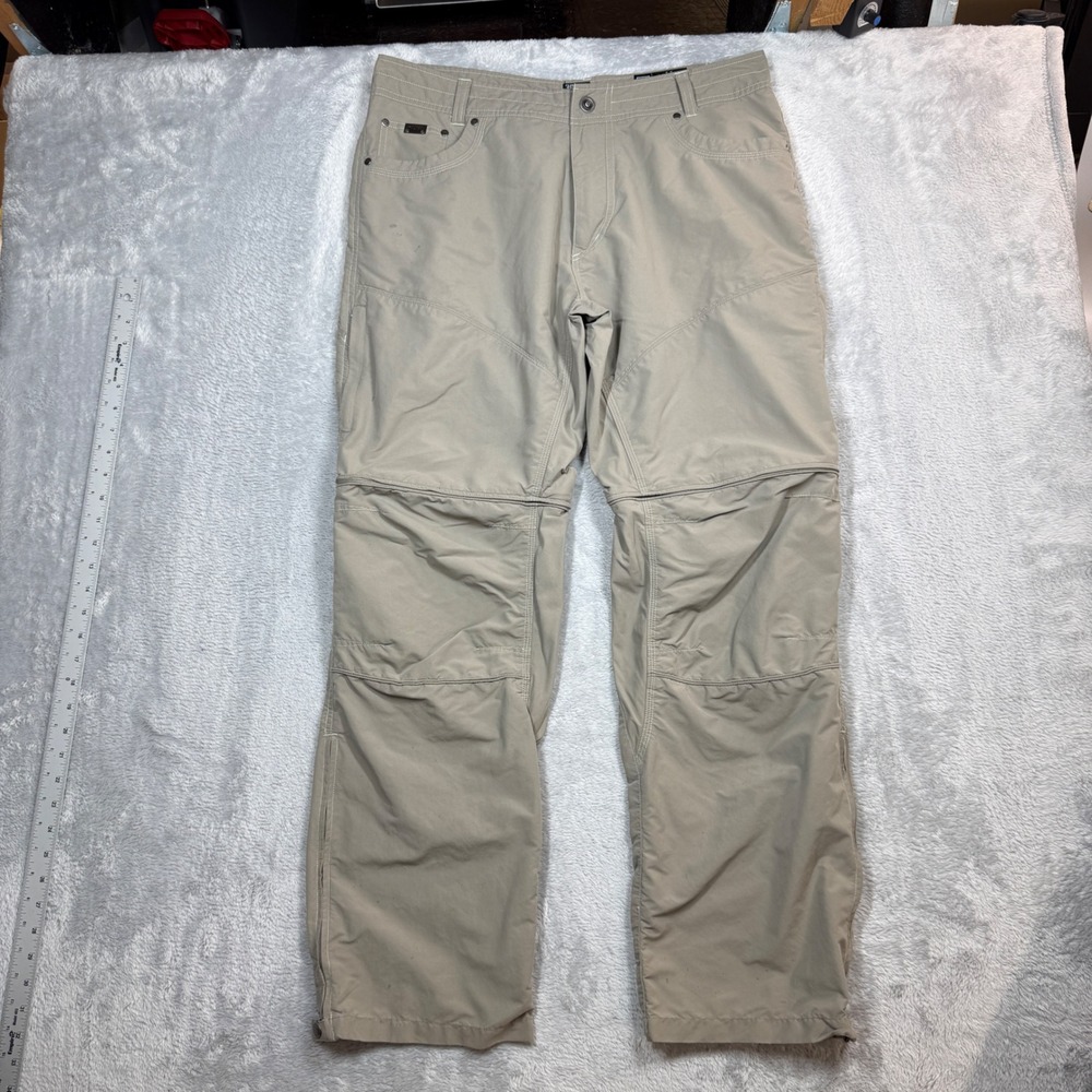 Kuhl Liberator Convertible Pants Mens 36x32 (Fits 36x31) Tan Hiking Outdoor